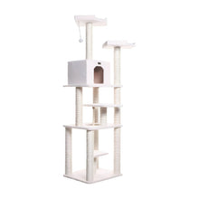 Pressed Wood Six-Level Cat Tower with Two Condos and Sisal Posts