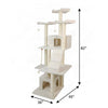 Bison Pets Cat Tree Tower with Multi-Level Ramp, Ivory