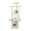 Bison Pets Cat Tree Tower with Multi-Level Ramp, Ivory