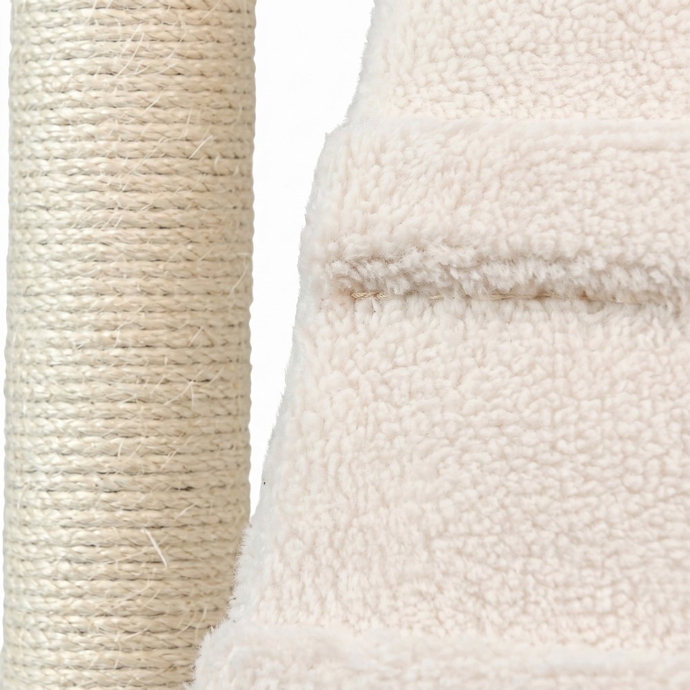 Bison Pets Cat Tree Tower with Multi-Level Ramp, Ivory