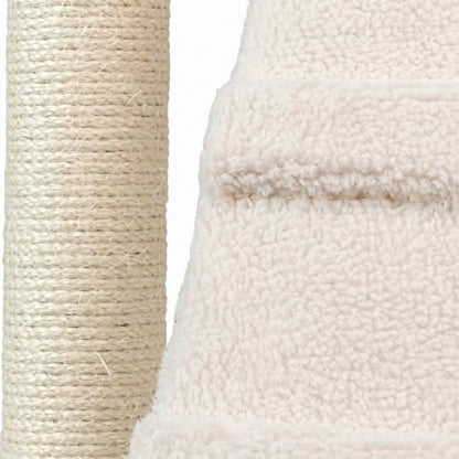 Bison Pets Cat Tree Tower with Multi-Level Ramp, Ivory