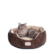 Pet Bed With Polyfill In Beige & Mocha For Cats And Extra Small Dogs