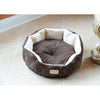 Pet Bed With Polyfill In Beige & Mocha For Cats And Extra Small Dogs