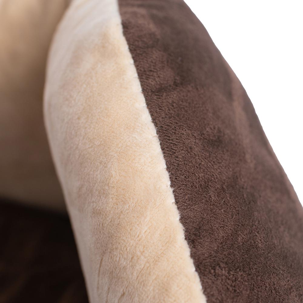 Pet Bed With Polyfill In Beige & Mocha For Cats And Extra Small Dogs