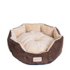 Pet Bed With Polyfill In Beige & Mocha For Cats And Extra Small Dogs