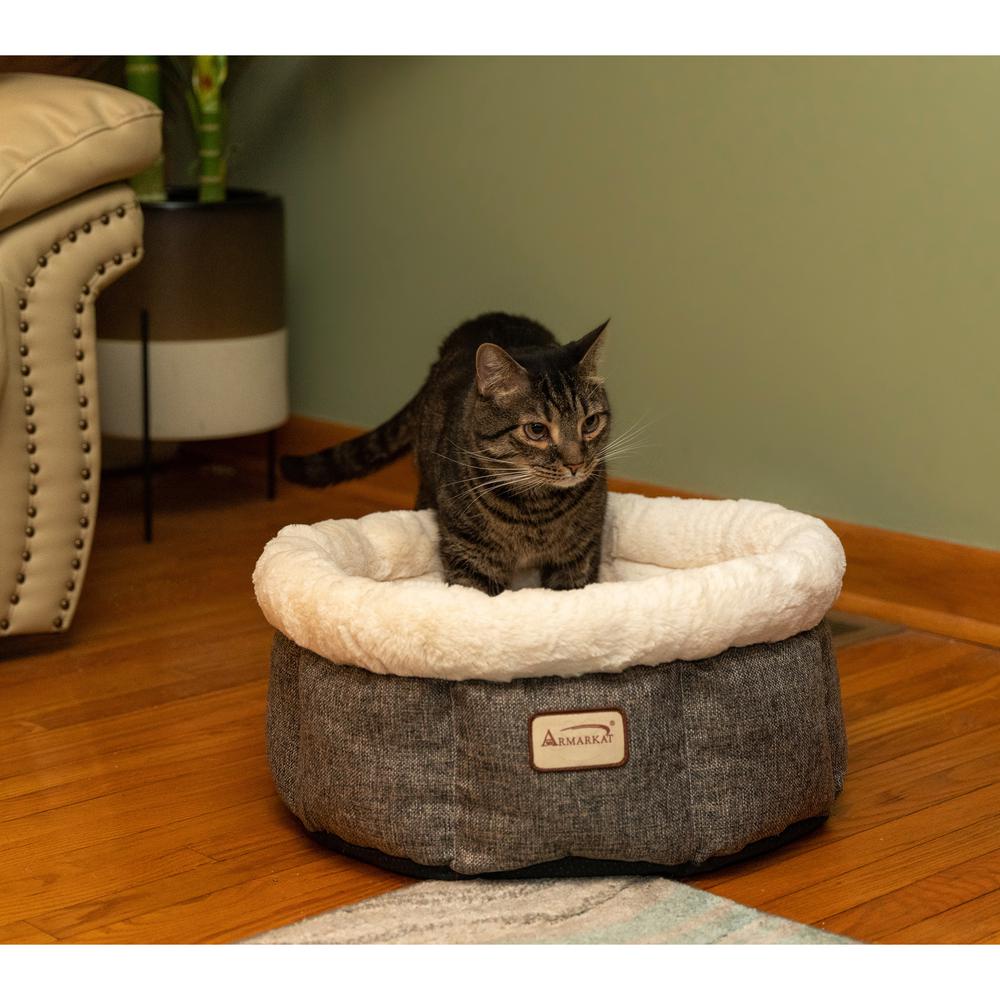 Cozy Cat Bed In Beige And Gray