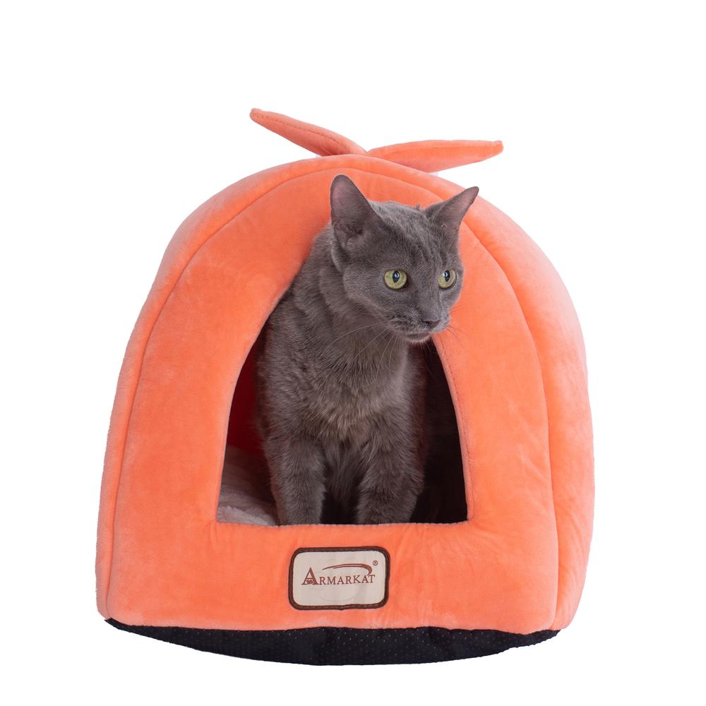 Cat Bed Orange And Ivory