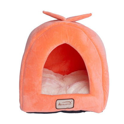 Cat Bed Orange And Ivory