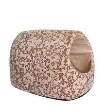 Cat Bed Beige Floral Pattern