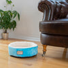 Cat Bed Sky Blue & Ivory