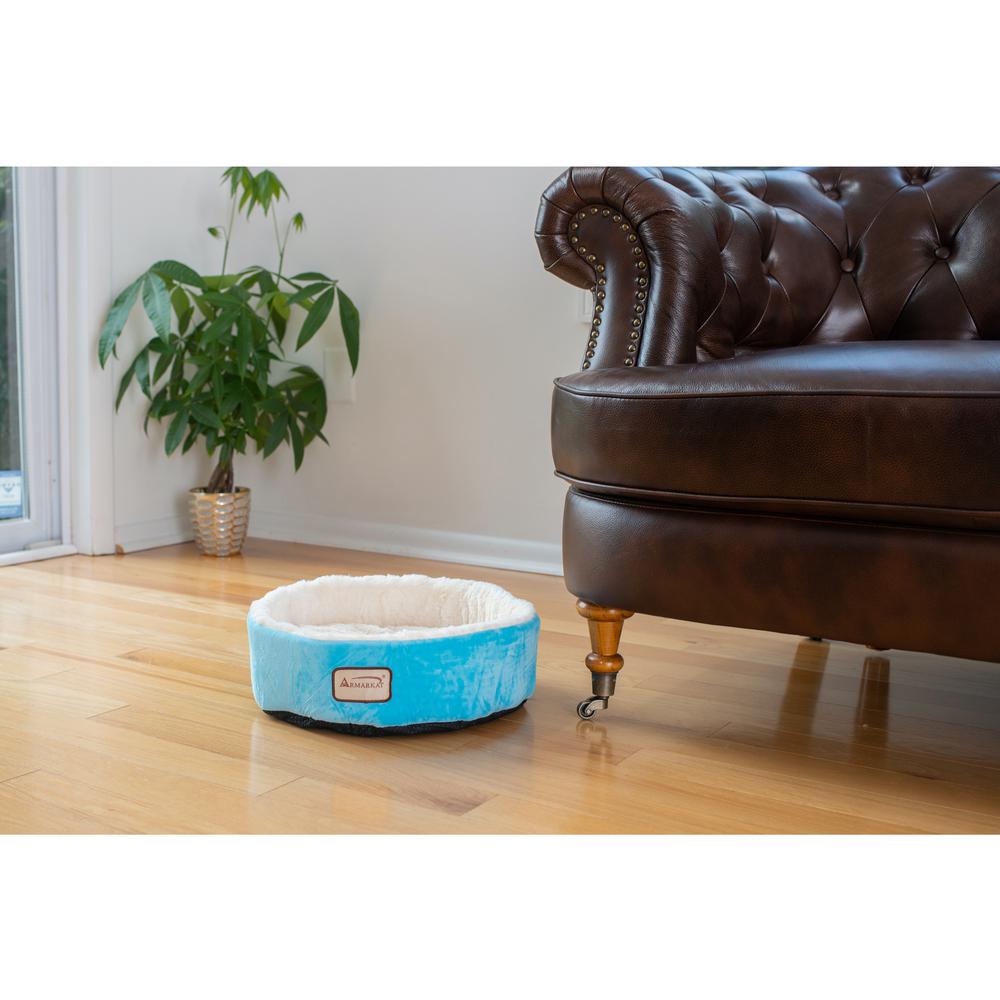 Cat Bed Sky Blue & Ivory