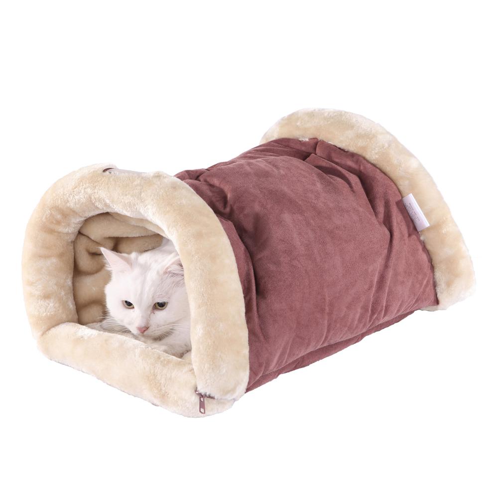 Cat Bed/Pad Indian Red & Beige