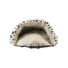 Cat Bed Sage Green Paw Print Pattern