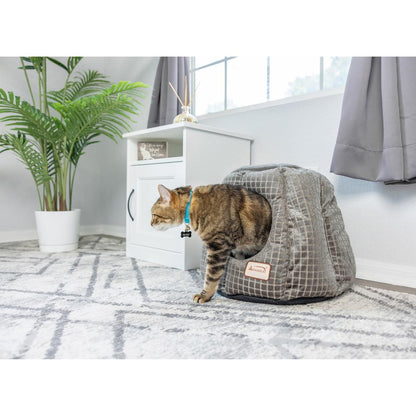 Cat Bed,Gray And Silver