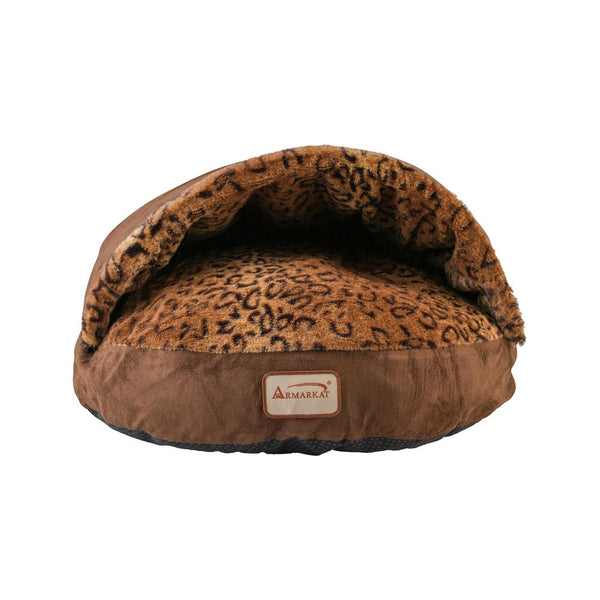 Cat Bed, Mocha And Leopard