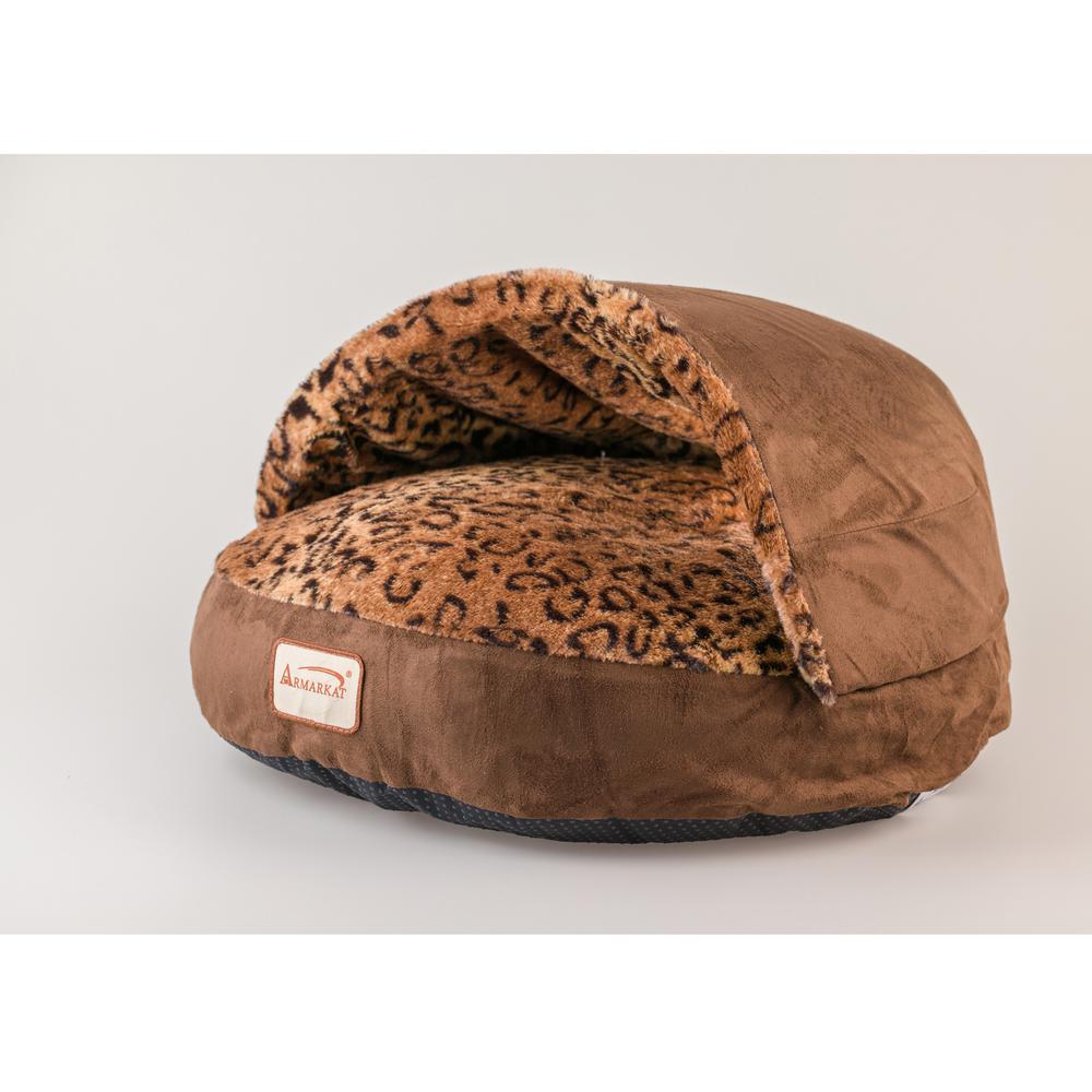 Cat Bed, Mocha And Leopard