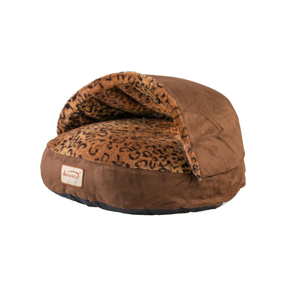Cat Bed, Mocha And Leopard