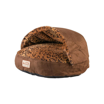 Cat Bed, Mocha And Leopard