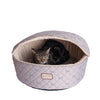 Cat Bed, Small, Pale Silver And Beige
