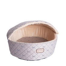 Cat Bed, Small, Pale Silver And Beige