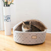 Cat Bed, Small, Pale Silver And Beige