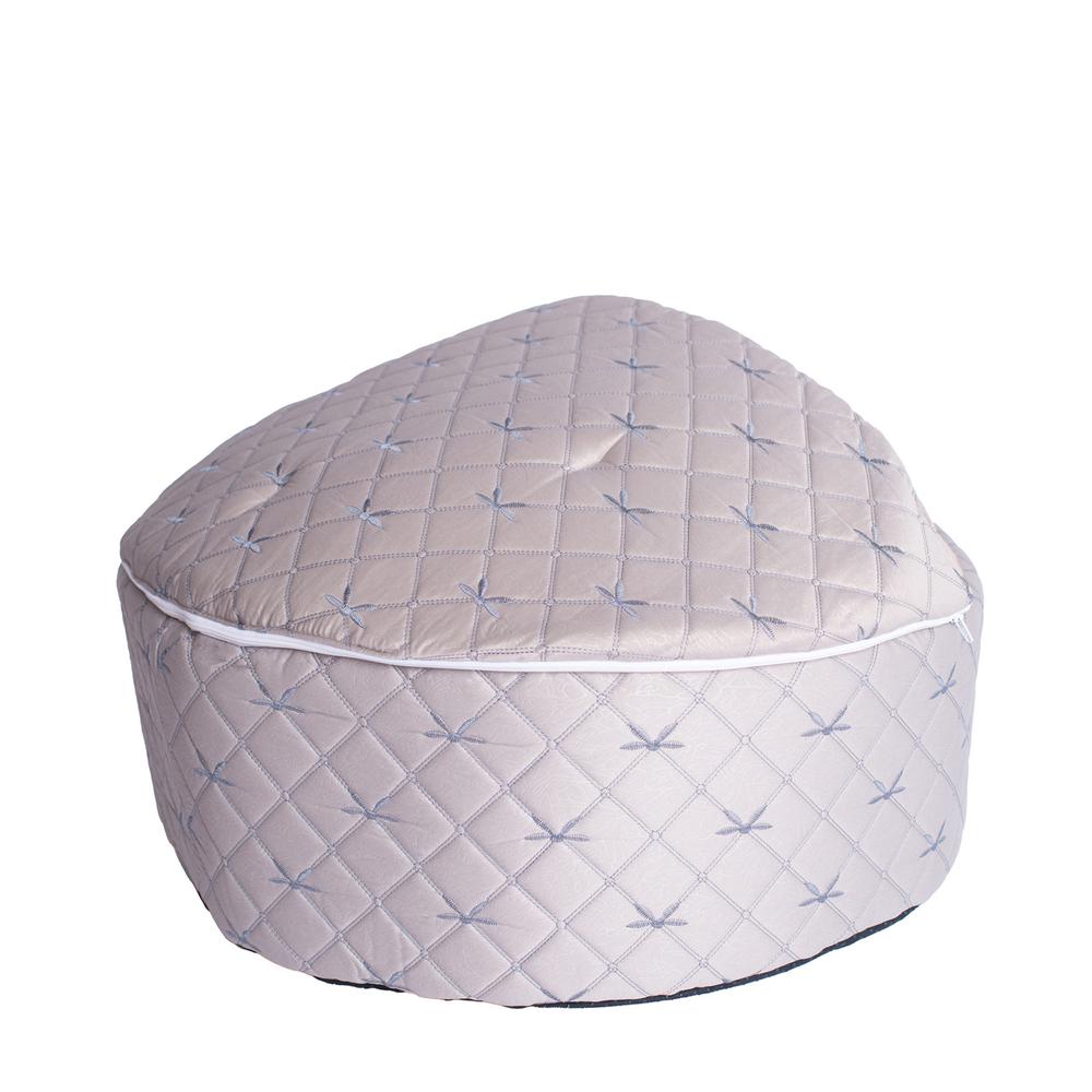 Cat Bed, Small, Pale Silver And Beige