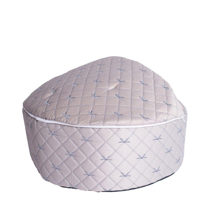 Cat Bed, Small, Pale Silver And Beige