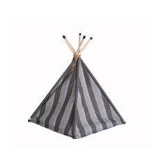Cat Bed, Teepee Style With Striped Pattern