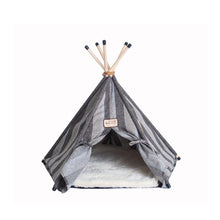 Cat Bed, Teepee Style With Striped Pattern