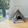 Cat Bed, Teepee Style With Striped Pattern