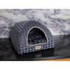 Cat Bed, Purple Gray Combo Checkered Pattern