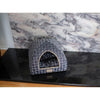 Cat Bed, Purple Gray Combo Checkered Pattern