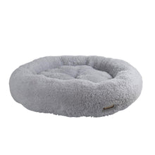 Extra Large, Fluffy Gray Round Cat Bed