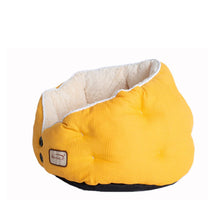 Cat Bed Gold Waffle And White
