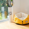 Cat Bed Gold Waffle And White