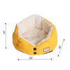 Cat Bed Gold Waffle And White
