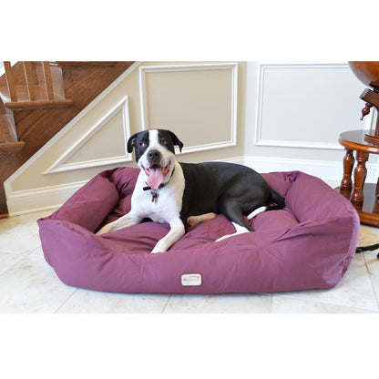 Large Burgundy Bolstered Pet Bed
