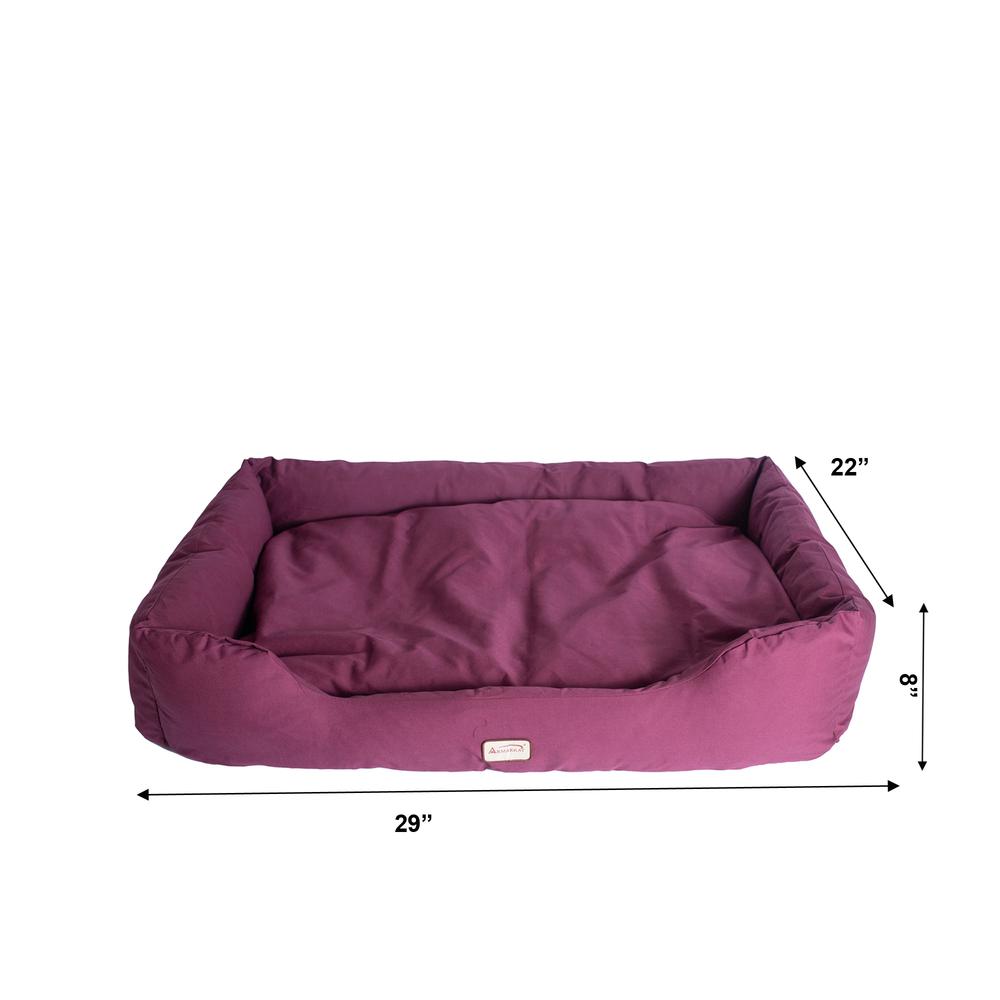 Medium Burgundy Bolstered Pet Bed