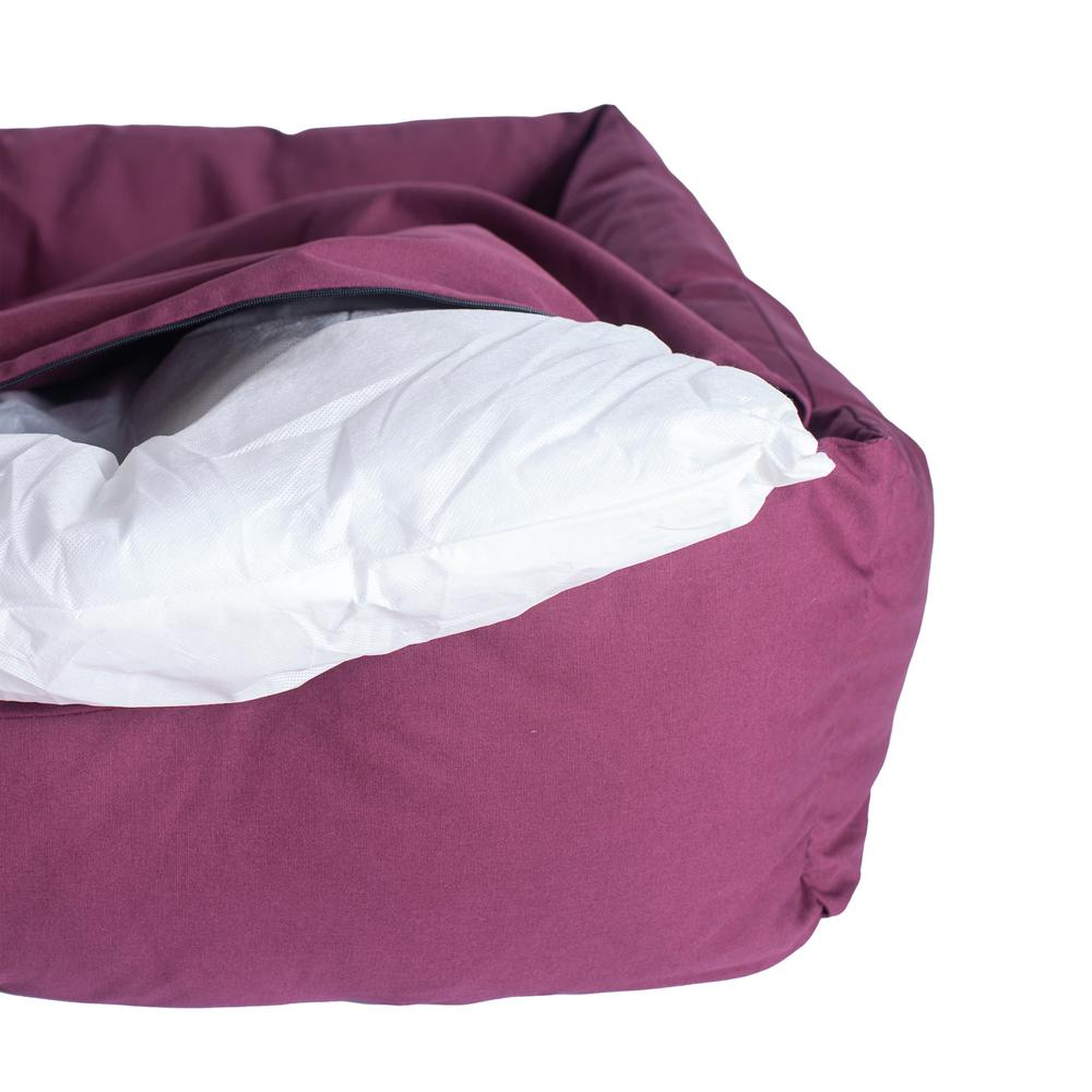 Medium Burgundy Bolstered Pet Bed