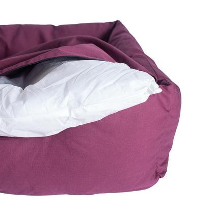 Medium Burgundy Bolstered Pet Bed