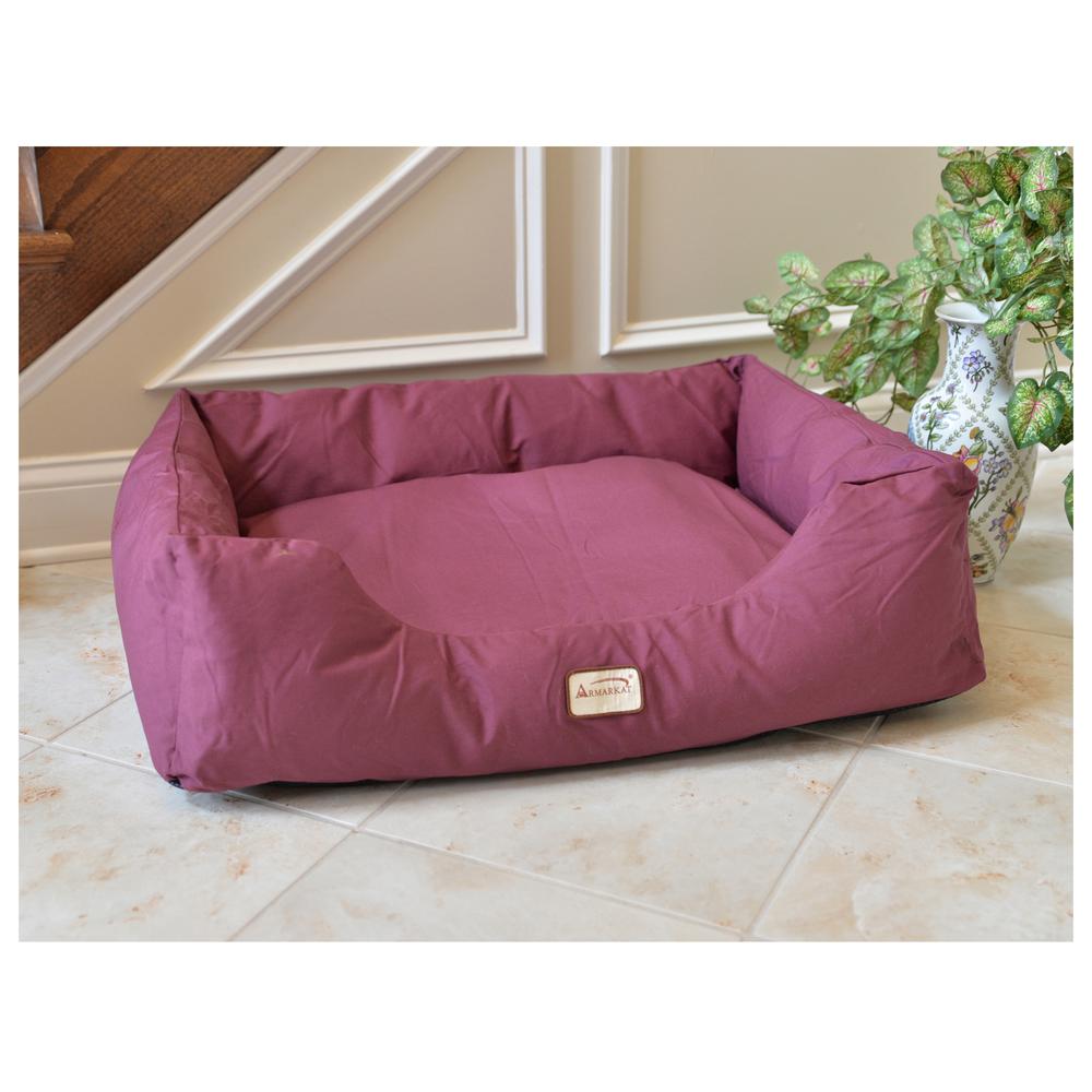 Extra Large Burgundy Bolstered Pet Bed