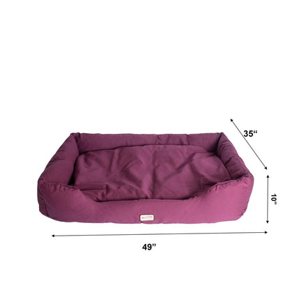 Extra Large Burgundy Bolstered Pet Bed