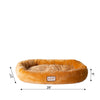 Small Earth Brown Bolstered Pet Bed And Mat