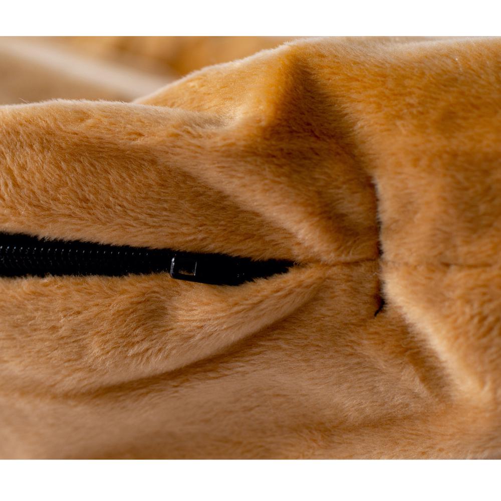 Small Earth Brown Bolstered Pet Bed And Mat