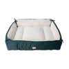 Polyester Upholstered Pet Bed with Raised Rim and Extra Padded Centers