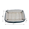 Large Laurel Green & Ivory Pet Bed And Mat