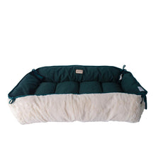 Large Laurel Green & Ivory Pet Bed And Mat