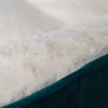 Extra Large Green & Ivory Pet Bed And Mat