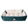 Extra Large Green & Ivory Pet Bed And Mat