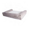 Bison Pets Bolstered Pet Bed with Memory Foam and Plush Top, Ivory & Beige